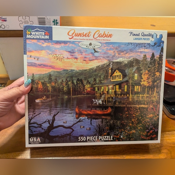 Sunset Cabin 550 Piece Puzzle - Picture 1 of 1